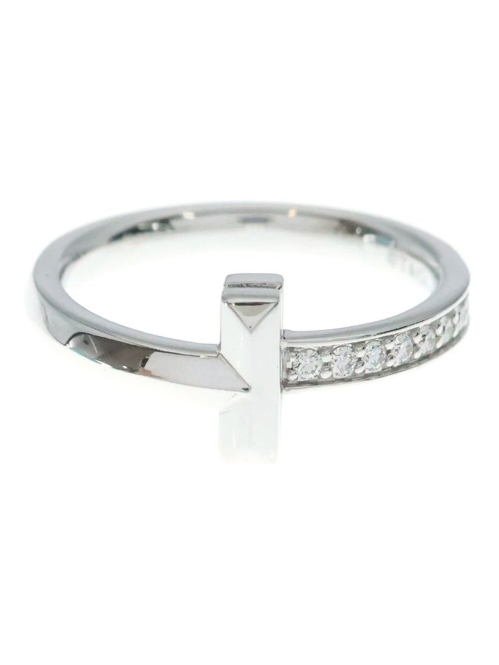 Tiffany & Co T One Narrow Diamond Ring White Gold